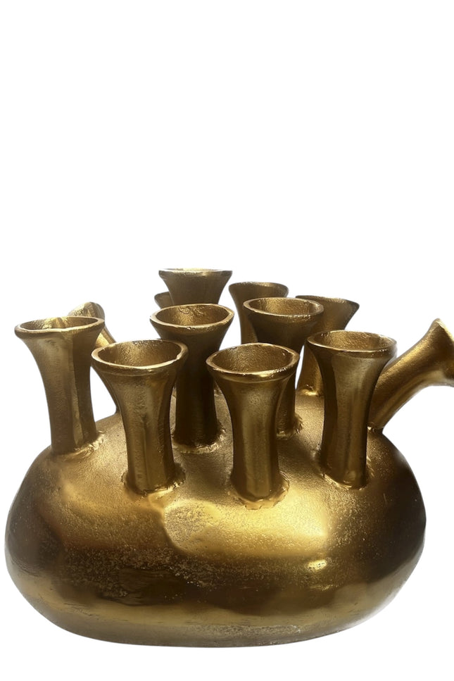 The FlowerField | Toetervaas goud XL